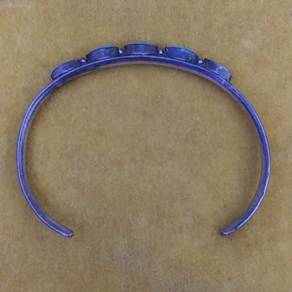 Vintage turquoise southwestern boho cuff bracelet bohemian hippy hippie hip - Picture 3 of 4